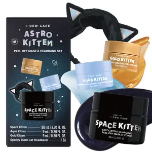 I DEW CARE Astro Kitten Peel-Off Masks and Headband Set l Exfoliating, Hydrating, Revitalizing, Whitehead Mask, Tightening, Pore Clearing l Korean Skincare, Glass Skin, Travel Size, Mini Set | Sugar Kitten