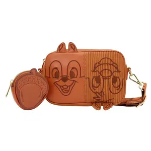 Loungefly Disney Chip 'n' Dale Corduroy Sling Crossbody Bag with Coin Bag