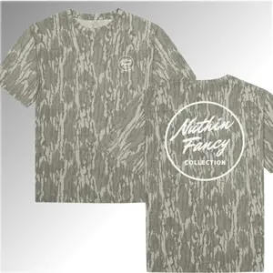Unisex Nuthin Fancy Co. Bottomland Mossy Oak Camouflage Tee - Hunting Camo Shirt, Soft Stretch Cotton Comfortable, Full Size S-5XL