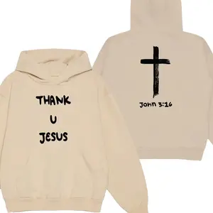 Daydrian Harding Thank U Jesus Sand Hoodie, Unisex Men & Women, Trendy Streatwear Gift