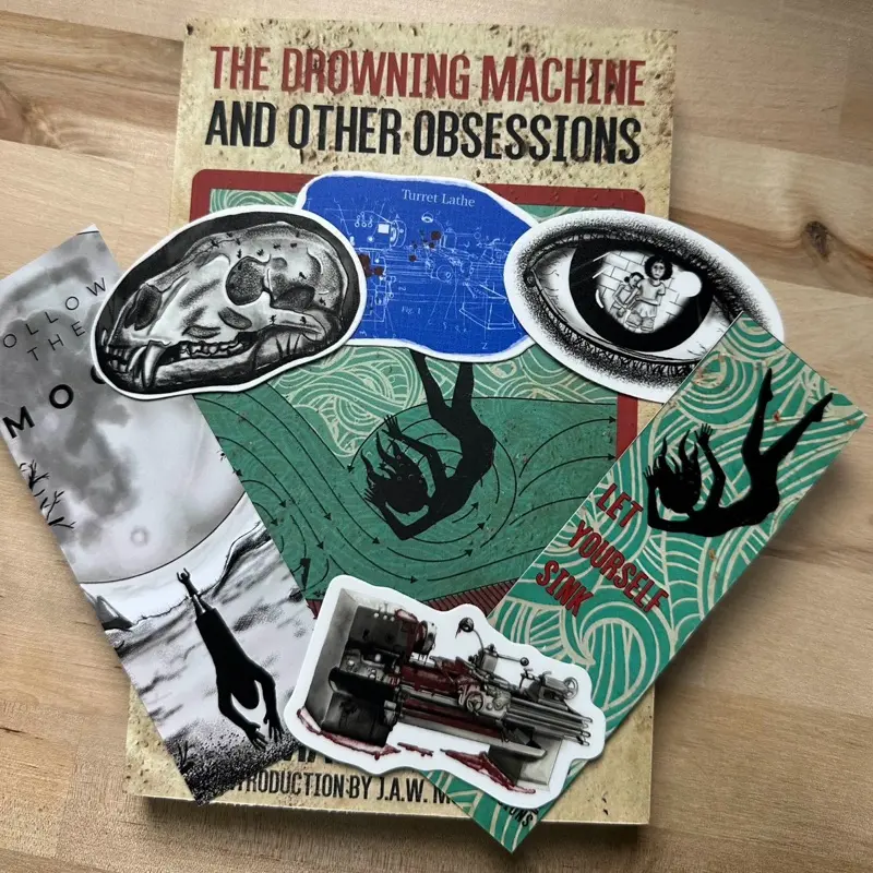 Emma E. Murray The Drowning Machine & Other Obsessions Signed Short Story Collection with Illustrations by Brett Mitchell Kent & JAW McCarthy