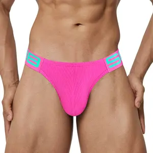 Sexy Underwear Men Jockstrap Comfortable Cotton Man's Underwear Bikini Threaded Cotton Low Waist Solid Men's Brief
