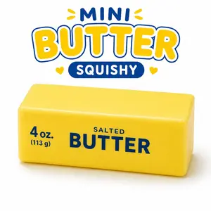 Oddly satisfying butter squishy with ultra-soft slow-rise texture. Perfect for ASMR, stress relief and fidget lovers. Butter Squishy, Squeezy Butter Squishy, Real Butter Squishy, Squishy Toy Trend, Squishy ASMR, Slow Rising Squishy, Sensory Fidget Toy
