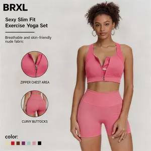 BRXL【Discount for live】Workout Shorts Women 2.5"/ 3.6" Scrunch Butt Biker Shorts Tummy Control Seamless High Waisted Gym Shorts-brxl-3