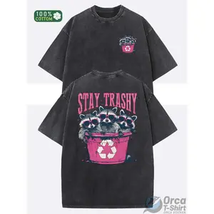 Washed Batik T-Shirt with Double-Sided Trendy Prints, High-Quality Lightweight Material, Breathable for Hot Days, Unisex Casual Fit, Machine Washable, Great for Summer Outdoor Activities, Streetwear and Everyday Casual Looks