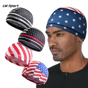 2Pcs/3Pcs USA 250th Anniversary Patriotic Cooling Skull Cap Helmet Liner | PatrioticTok CyclingTok OutdoorTok Sweat Wicking Breathable Beanie | Unisex for Cycling Running Motorcycle Hiking Gym Outdoor Sports