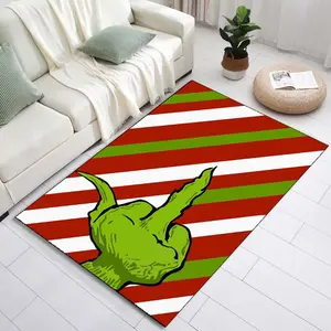 Humorous Grinch Merry Christmas Rug - Edgy Holiday Decor for Those Who Love a Little Sass - Best and Funny New Year Gift