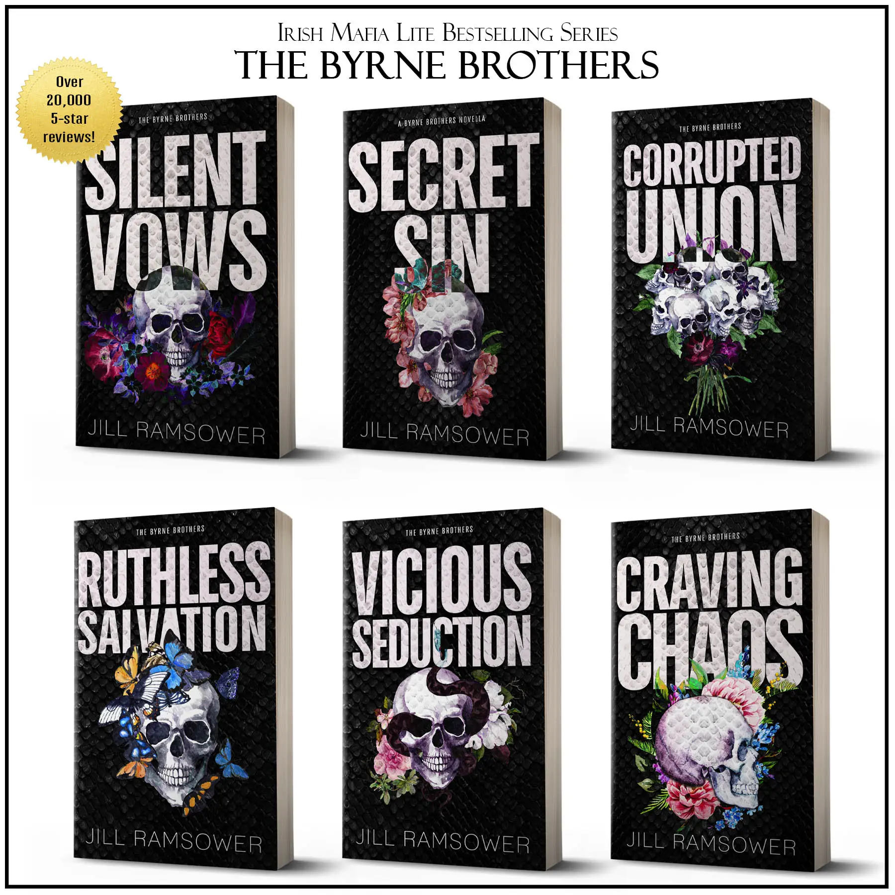 Byrne Brothers Paperback Set (Discreet Covers)(5 Books + Novella) 1st Book Signed