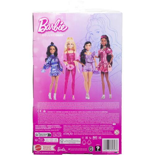 Mattel - Barbie Deluxe Style with Black Hair in Metallic Coral Pink Bubble Dress  [Collectible Figurine/Statue/Bust] Paper Doll