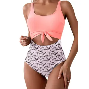 Women's One Piece Swimsuit Tummy Control Slimming Bathing Suit Cutout Tie Knot Swimwear Beachwear Swimsuits Onepieceswimsuit #Spring Glow Up