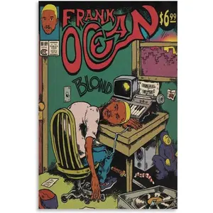 Frank Ocean Poster Blonde Album Comic Poster Music Poster For Room Aesthetic  Wall Art Bedroo