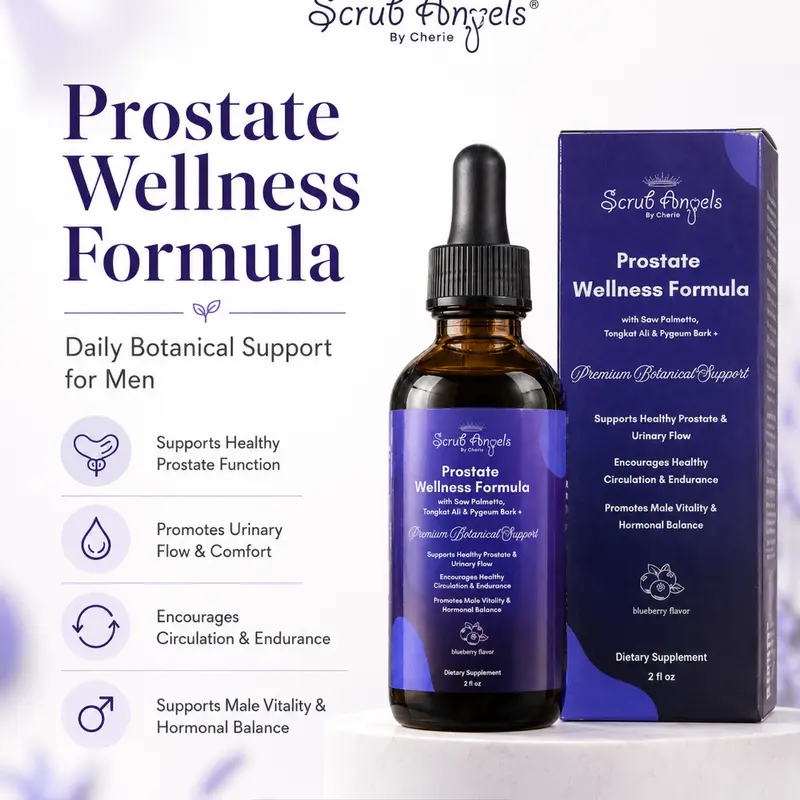 Prostate Health Dietary Supplement - Edible Natural Liquid Extract, Premium Botanical Fast-Acting Tincture with Synergistic Herbs for Urinary Relief by Holistic Royaltea Wellness Inc