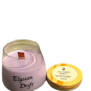 Genesis Flame Candle Eternal Flame Series Elysian Drift 10oz Soy Wax Candle with Lavender & Vanilla Scent