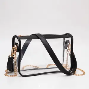 Clear Rectangle Purse - Black