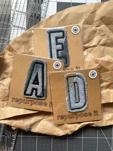🧵 Block Letter Iron-On Patches