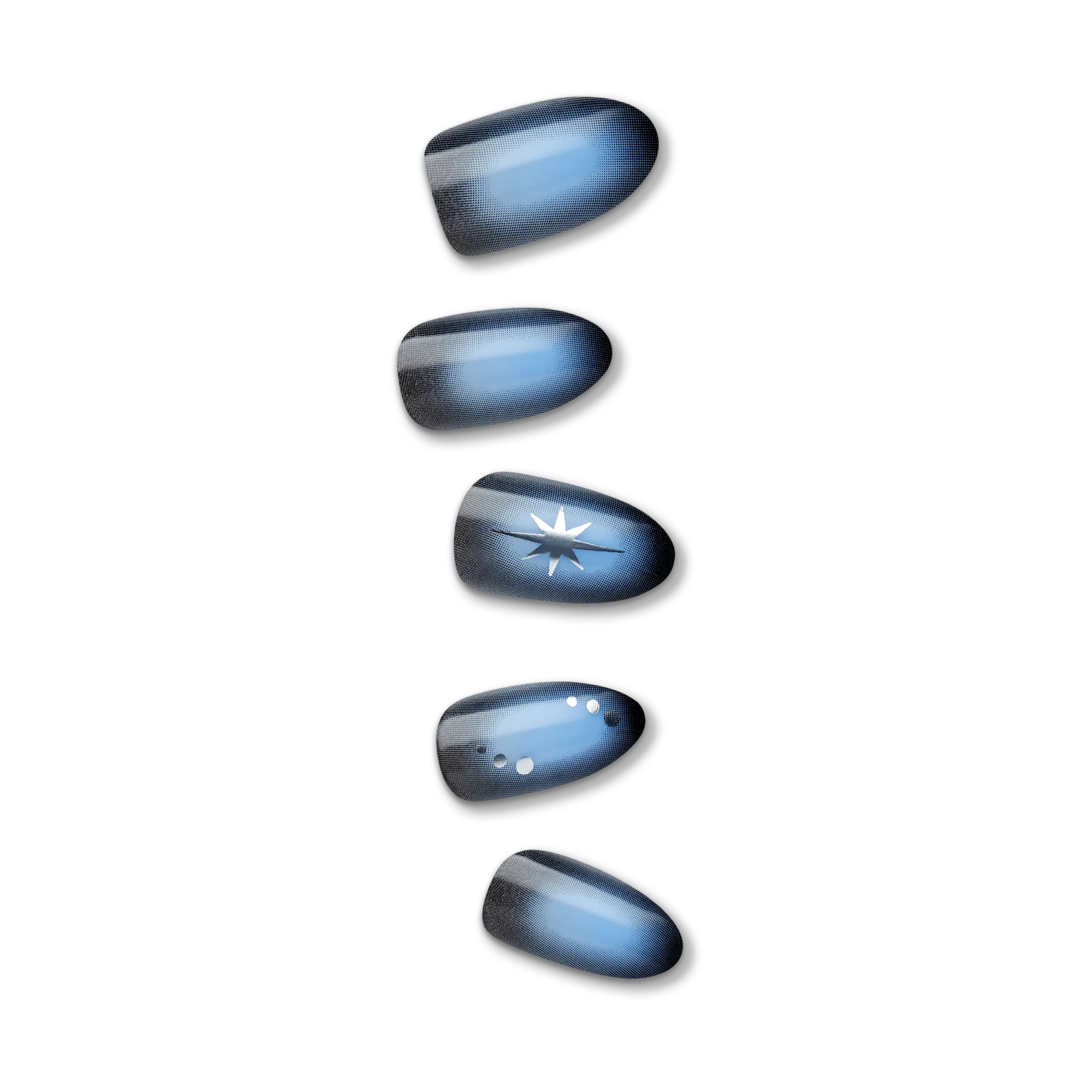 Impress Design No Glue Fake Press On Nails - Lovesome | Design, Blue, Medium, Almond, Manicure Impress Design No Glue Fake Press On Nails - Lovesome | Design, Blue, Medium, Almond, Manicure
