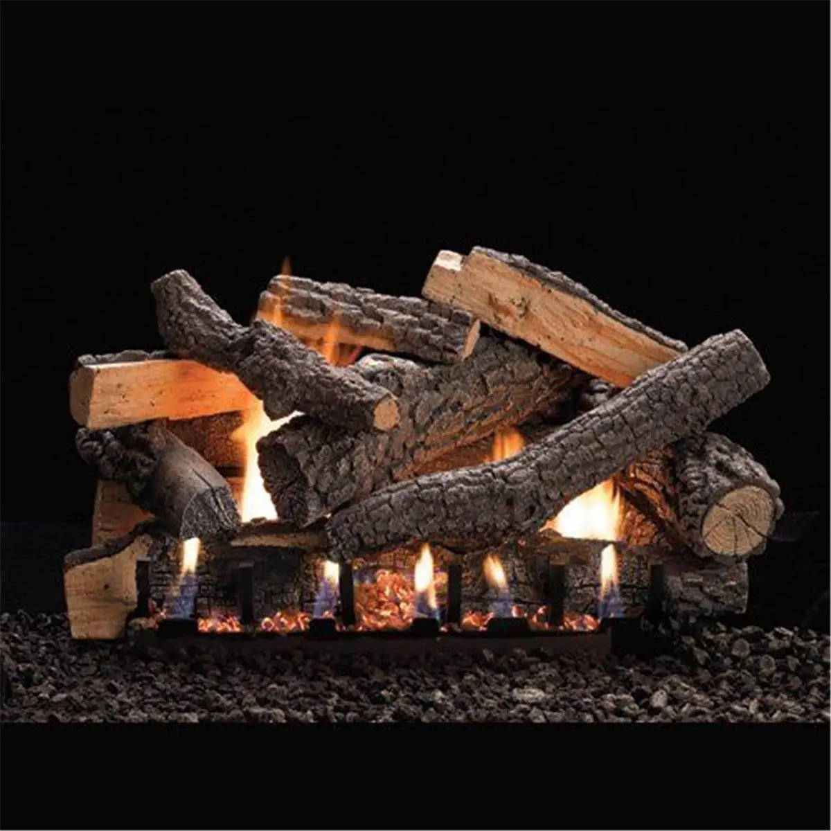 Empire VFSR16LP 16 in. Vent-Free Ceramic Gas Burner - LP, Gas-Powered, Standing Pilot, Piezo Igniter, Slope Glaze Design, Glowing Embers, Naturally Flickering Flames, Oxygen Depletion Sensor, Flame Control