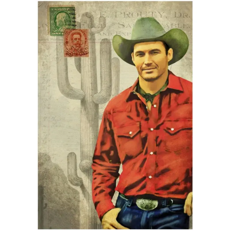 Cowboy Ephemera Decoupage Paper - Roycycled Treasures