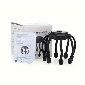 Electric Head Massager, 8 Claw Fish Design Head Scalp Massage Tool, Head Massage Relaxation Instrument, Personal Care Appliances for Home & Travel, Rechargeable Scalp Massagers