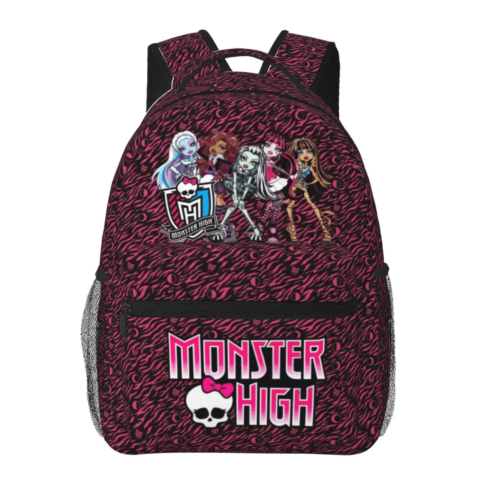 Monster high Large Capacity Backpack Monster high dolls Lightweight Storage Bag Multi-Compartment Design with Secure Zipper Closure | Versatile for Commuting, Fitness, And Travel | A Top Choice for Monster high doll Fans As a Gifts