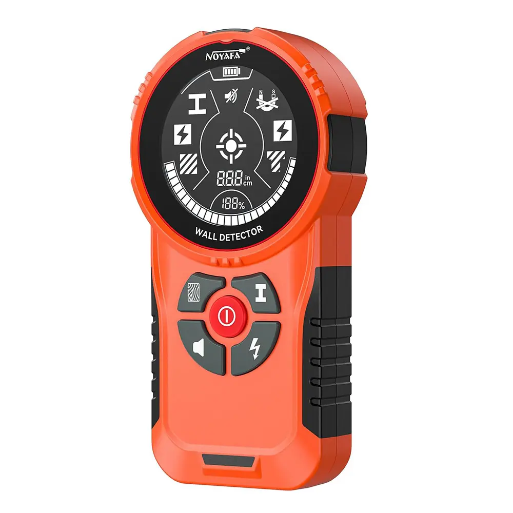 NOYAFA Stud Finder Wall Scanner,6 in 1 Multifunctional Wall Detector Smart Chip,HD LCD Display, Electronic Stud Sensor for Wood Studs, Metal, Live AC Wires, Joists and Pipes Detection