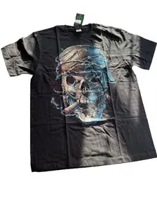 Short Sleeve 3d skull german blue