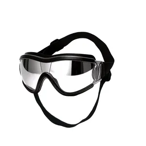 【Summervibes】Dog Goggles UV Protection, Waterproof Windproof Pet Sunglasses with Adjustable Strap, Anti-Fog Eye Protection for Medium Large Dogs