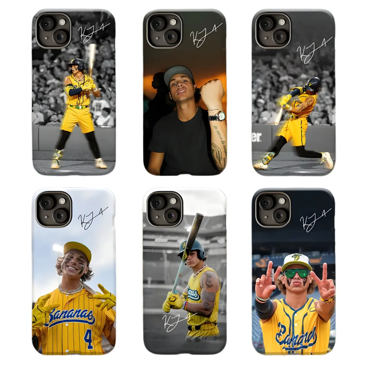 6 Styles KJ Jackson Savanah Bananas designs phone case, baseball trending 2025 phone case,  Phone Case For Iphone 17 16 15 14 13 12 11 Pro Max Plus, Samsung S25 S24 S23 S22 S21, Trending 2lightweight, new fashion trend design