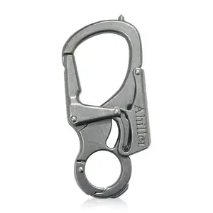 Ahiller Spike Keychain - Double lock security design, men's accessories carbine keychain, tungsten steel tip, multi-tool set, suitable for camping/hiking/fishing and other outdoor activities,suitable for punk style, gothic style wear jewelry