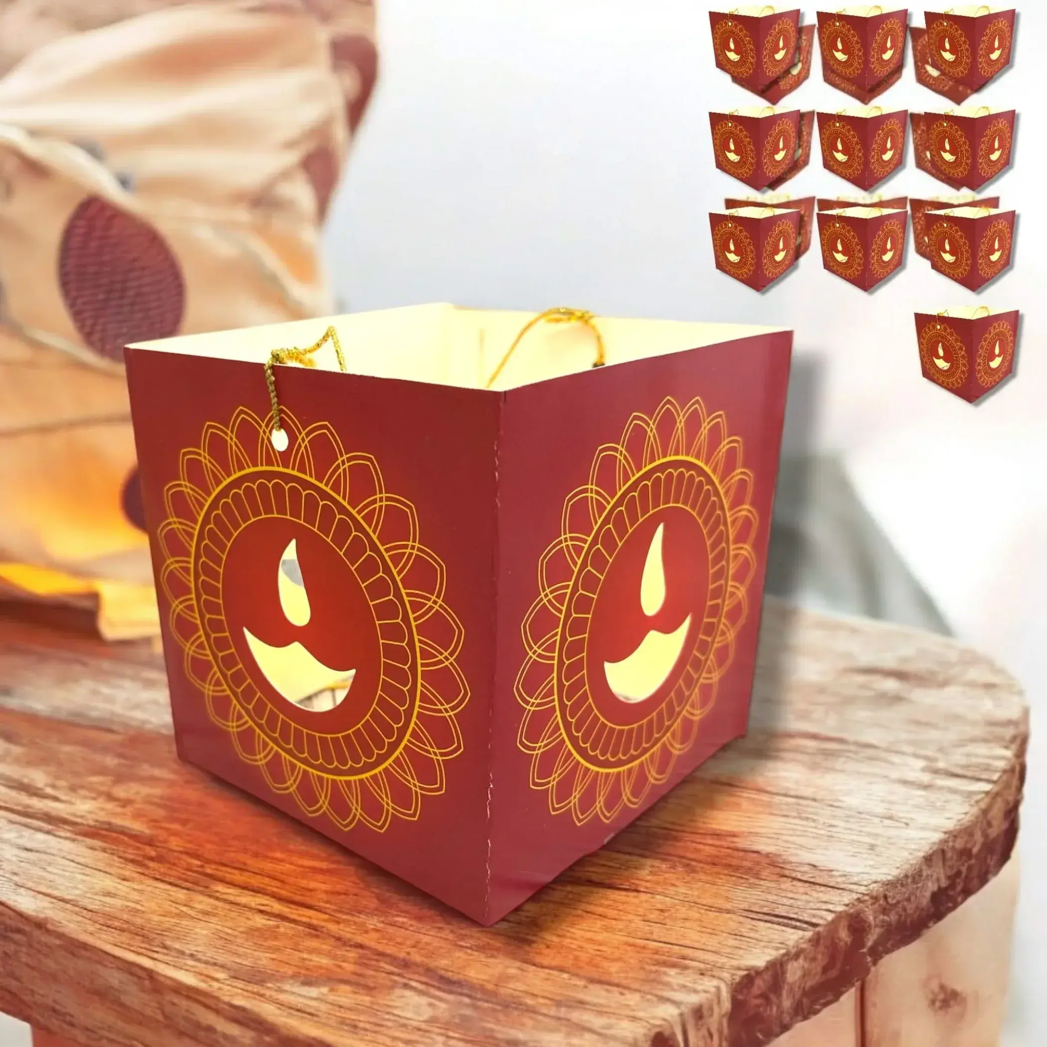 Radiant Diwali Lantern Kit | Vibrant Paper Craft for Festive Decor | DIY for Kids & Adults | Cherish Light and Celebration