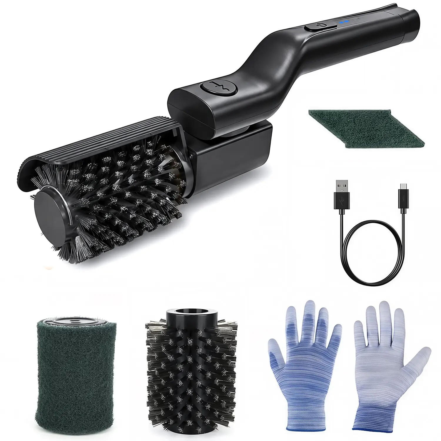 【Dealsforyoudays】eSamcore Electric BBQ Grill Brush Cordless Grill Cleaner with 2 Replaceable Heads 180° Angle Angle, Heavy Duty Fast CleanWire Brush for Outdoor Barbecue Grates Cleaning for All Grill Types BBQ Accessories  #SummerWins #DealsForYouDays
