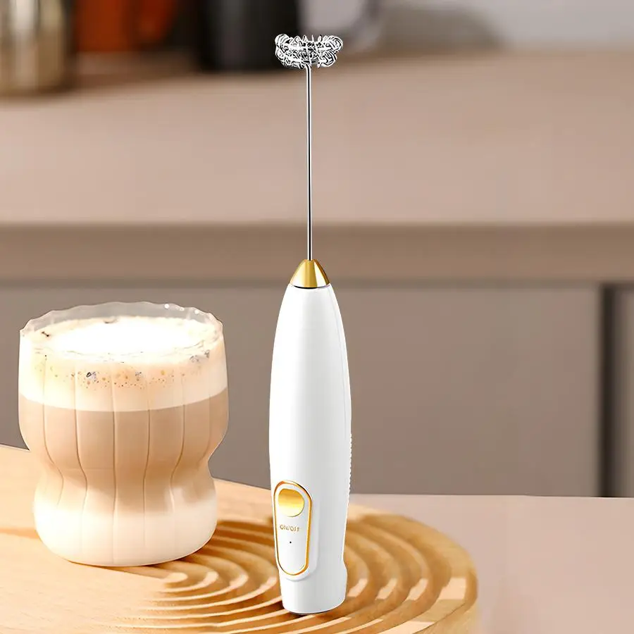 Rechargeable Electric Milk Frother, Automatic Electric Coffee Milk Frother, Handheld Coffee Foam Maker for Lattes, Kitchen Appliances, Kitchen Gadgets