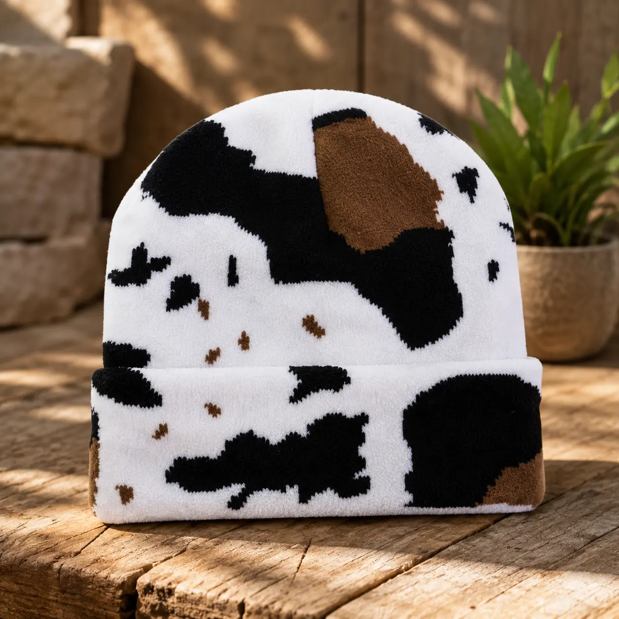 Cow Western Beanie Hat