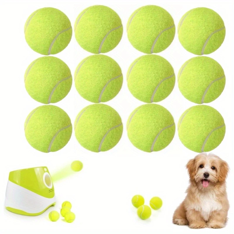 6/12 Pack Mini Tennis Balls for Pet Playing Fecth, 2 inch Dog Training Tennis Balls for Small Size Dogs, Interactive Dog Playing Balls for 2-inch Dog
