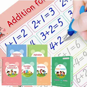 Reusable Handwriting Practice Copybook, School & Educational Supplies, Learning Handwriting Practice Workbooks for Kids, Suitable for Birthday, Christmas, Halloween, and Thanksgiving Gifts