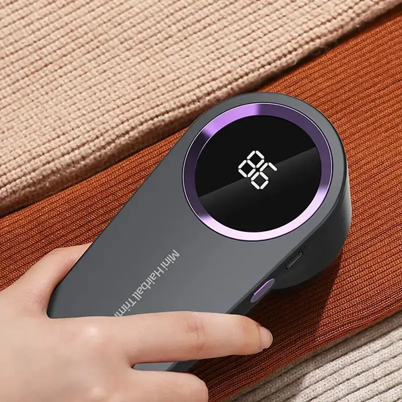 Home Electric Lint Remover, Portable Handheld Rechargeable Sweater Shaver, Led Display Hairball Trimmer, Durable Lint Remover Shaver for Socks/sweater
