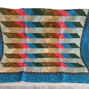 Machine Pieced and Quilted Lap Quilt 46x54 100% Cotton Fabric Backing and Batting Smoke Free Home Made in FL