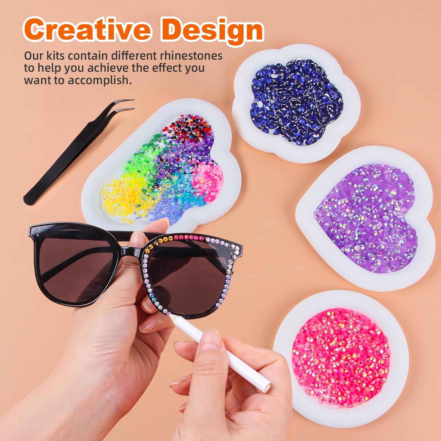 HRLbrc 35000Pcs  Multicolor Resin Jelly Rhinestones for Bedazzling, 3mm Flatback Gems DIY Kit for Diamond Art, Crafts, Phone Cases, Shoes, Books & Nail Art