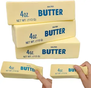 Butter Squishy Toy, Super Soft Butter Stick Slow Rise Squishies, Sticky Butter-Shaped Stress Toys, Realistic Food Squishy Fidget Toys for Anxiety Relief,Valentine's Day gift