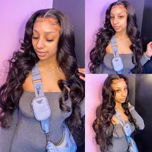 Wiggins Hair 13x6 Lace Front Wig Deep Parting Space Lace Frontal Body Wave Wigs Human Hair Pre-Plucked Hairline