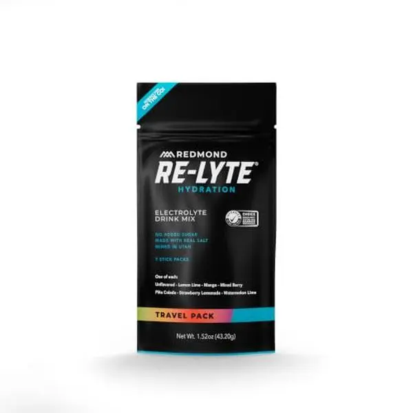 REDMOND Re-Lyte Electrolyte Powder Packets, No Added Sugar (Variety) 7ct | No Added Sugar, Hydration Packets