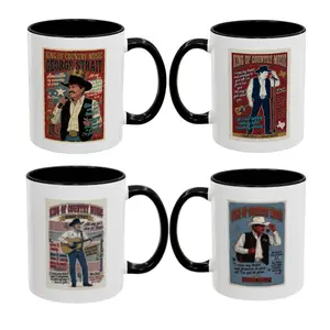 [MADE IN US] Vintage Georrge Strait 2Sides MUG 11oz & 15oz, Country Music Mug, Tour Merch, Concer Gift, Coffee Mug Gift For Fan
