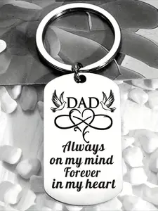 One piece, Father Memorial Gift - Condolence Gift in Memory of Dad, Father Memorial Keychain, Holiday Party Gift in Memory of Dad, Holiday Party Accessories, Gothic Cross Keychain, Pendant Keychain