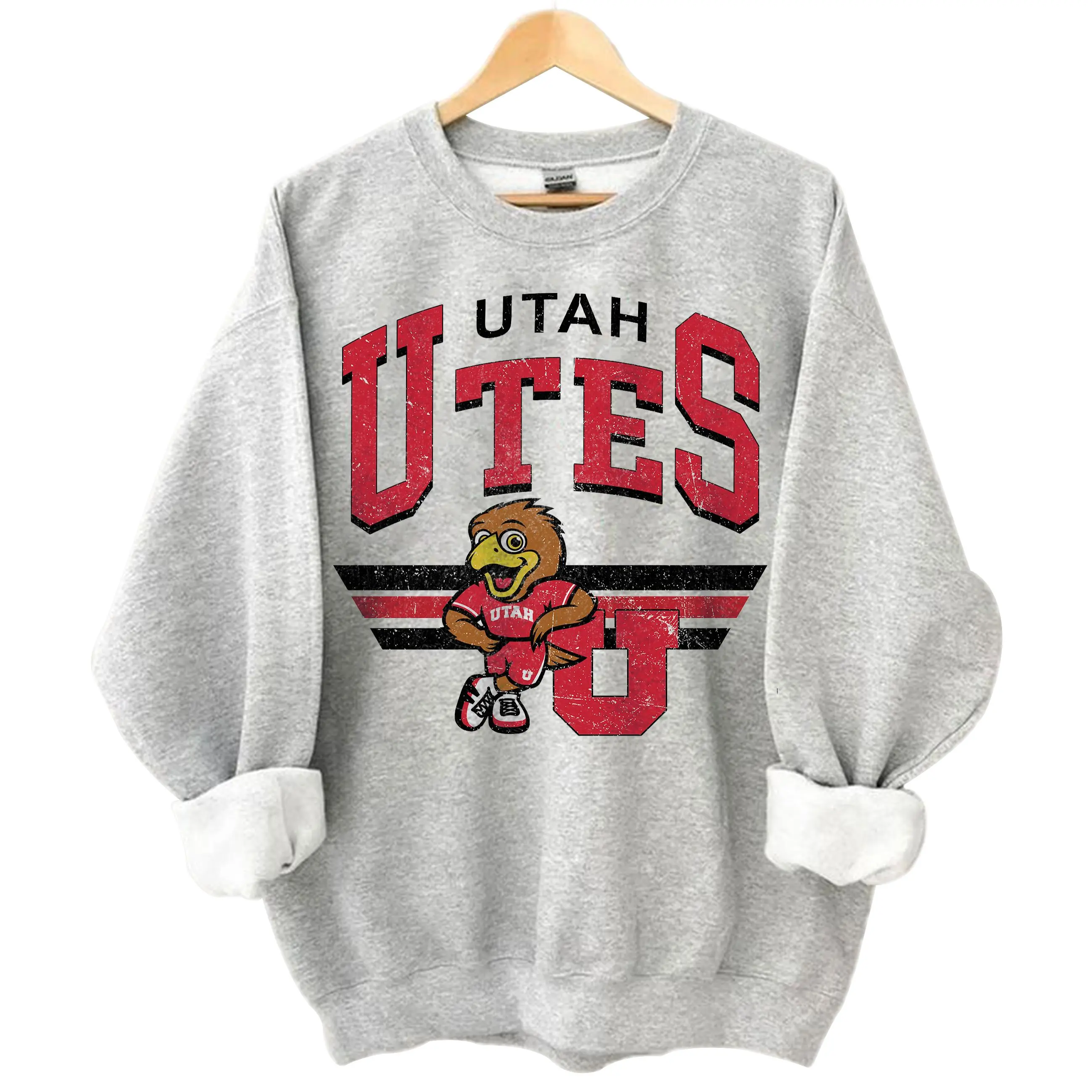 Utah Vintage Football Fashion Sweatshirt, Unisex Vintage Hoodie, Classic Football T-Shirt, Gifts for Football Fans