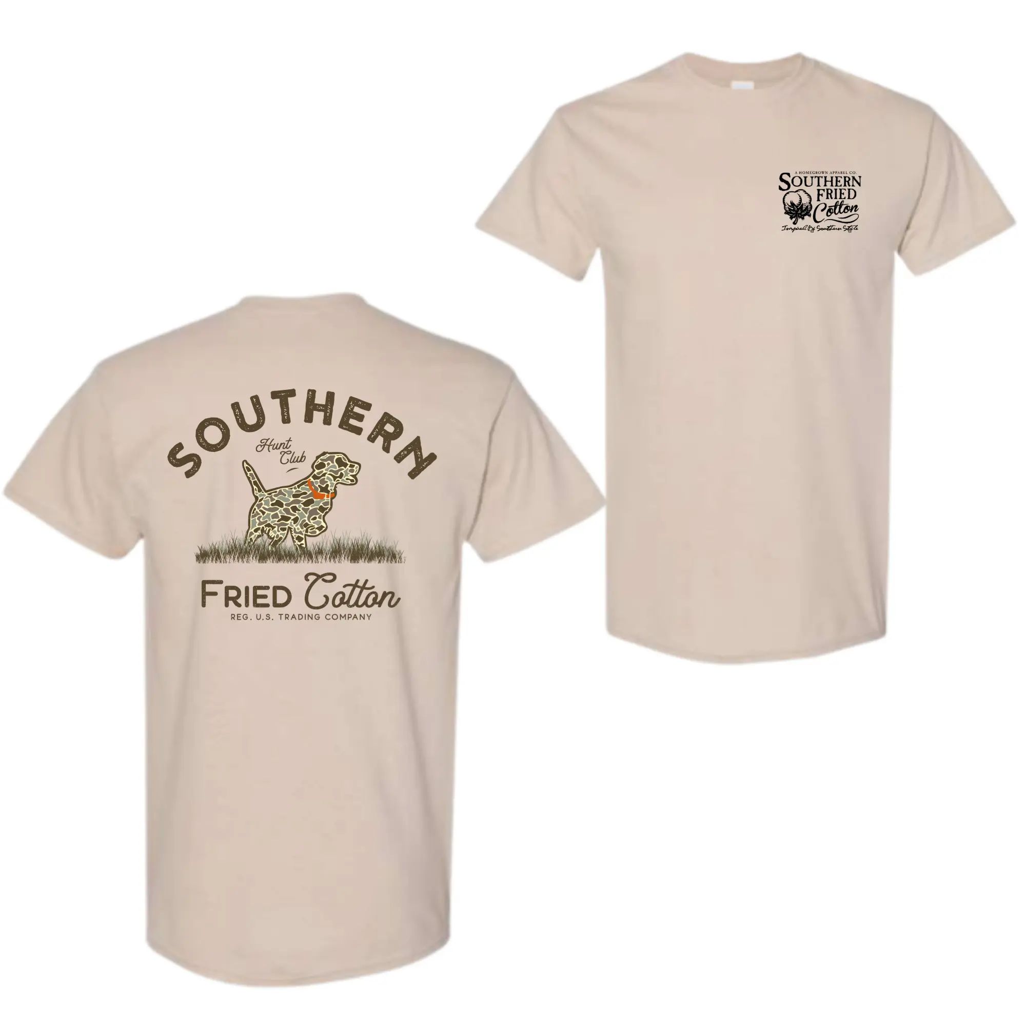 Southern Fried Cotton Pointer Label Hunt Club T-Shirt, Vintage Hunting Dog Graphic Tee for Men Women, Outdoor Field Style Shirt, Casual Cotton Streetwear, Clothing Merch, Men’s T-Shirts, Summer T-Shirts Trendy Shirt, Vintage Tees