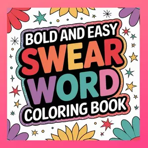 Bold & Easy Swear Word Coloring Book for Adults: 41 Hilarious Cuss Words with Simple Designs to Color & De-Stress: Big, Bold Cuss Words with Clean ... Stress Relief, Laughter, and Coloring Therapy