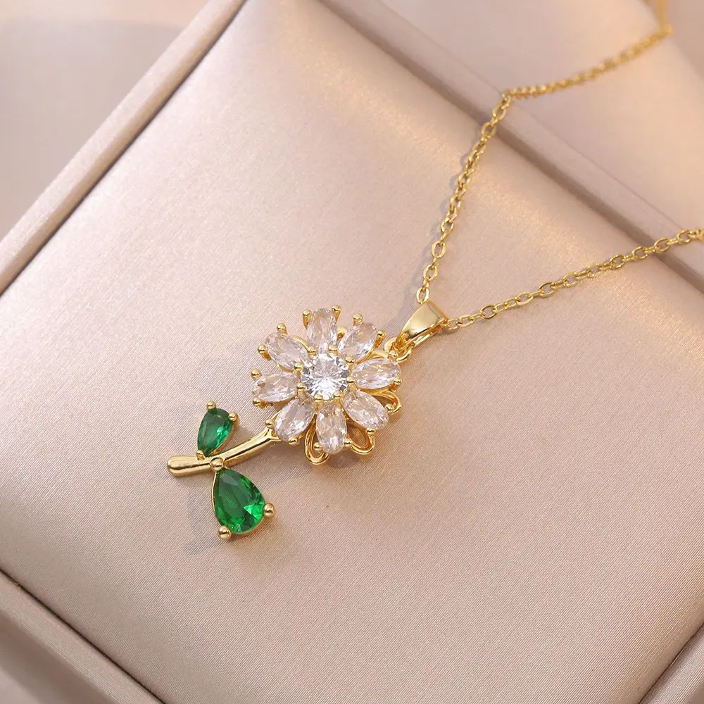 X0156 Sunflower Necklace