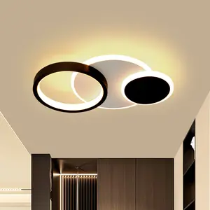Modern Simple Ring Pendant Light, Geometric Patchwork, Anti-Glare Soft Light, Living Room Bedroom Hallway Home Lighting