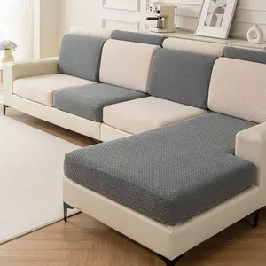 Solid Color Sofa Cover, 1 Count Four Seasons Universal Elastic Sofa Slipcover, Stretch Sofa Cover, Dustproof and Anti slip Sofa Cover for Home Living Room