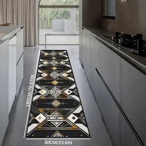 Abstract Design Kitchen Runner, 1 Count Non-slip Soft Kitchen Rug, Rectangle Home Decor Floor Mat, Decorative Carpet for Home Living Room Hallway